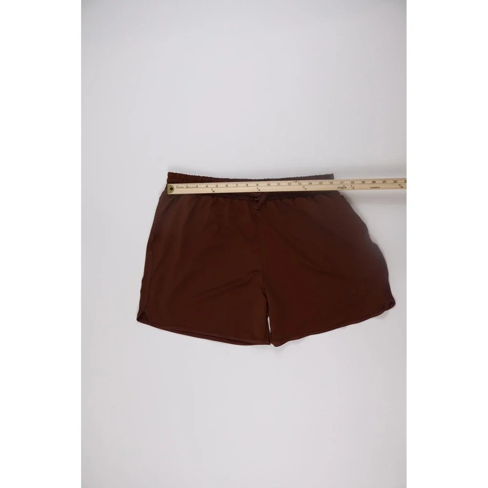 The Back Forty Womens Shorts Athletic Lounge Brown Solid 2XL Excellent